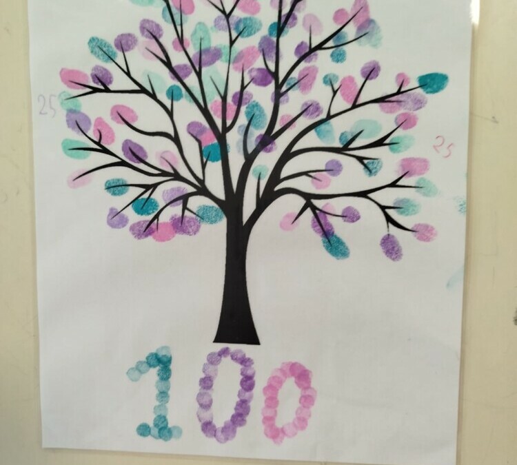 La classe de GS-CP-CE1 fête le 100ème jour d’école !